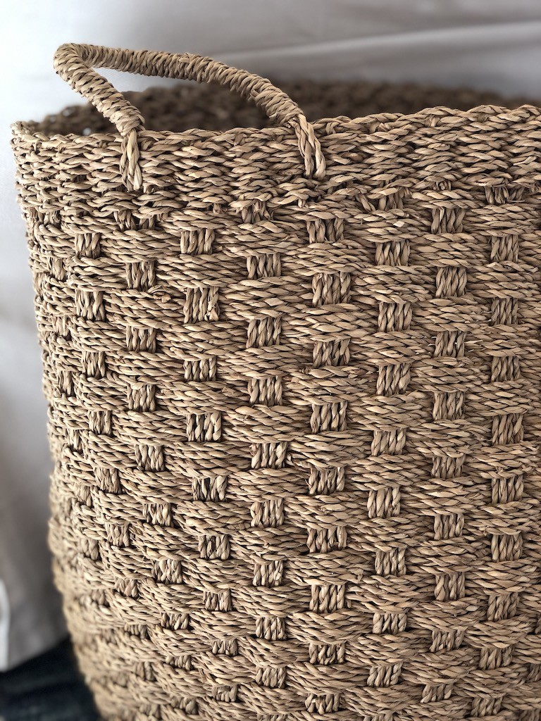 textured blanket basket