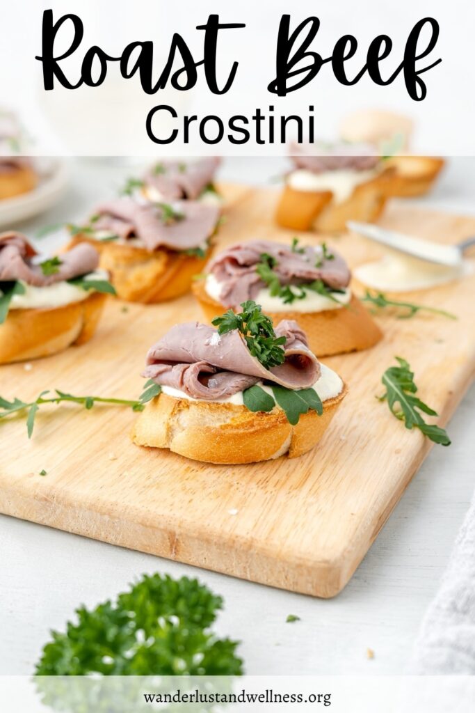 Roast beef crostini