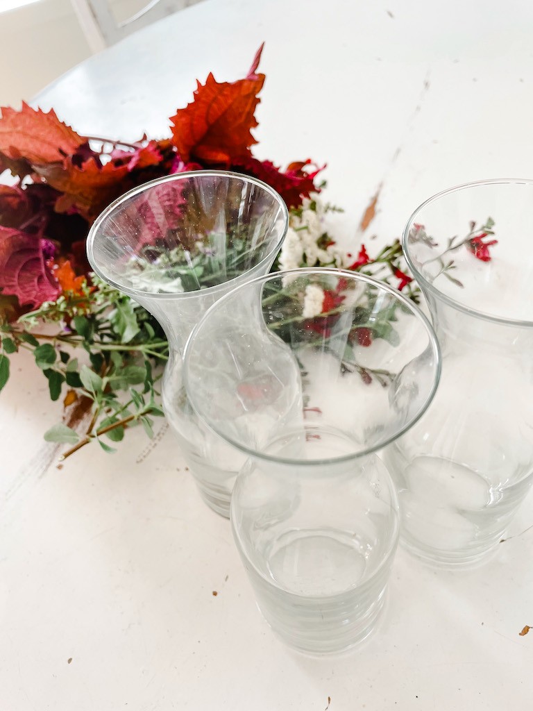 small glass vases