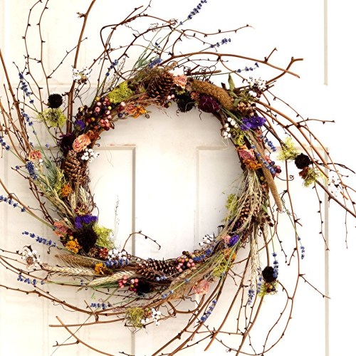 recycled fall wreath autumn centerpiece wednesday linky party