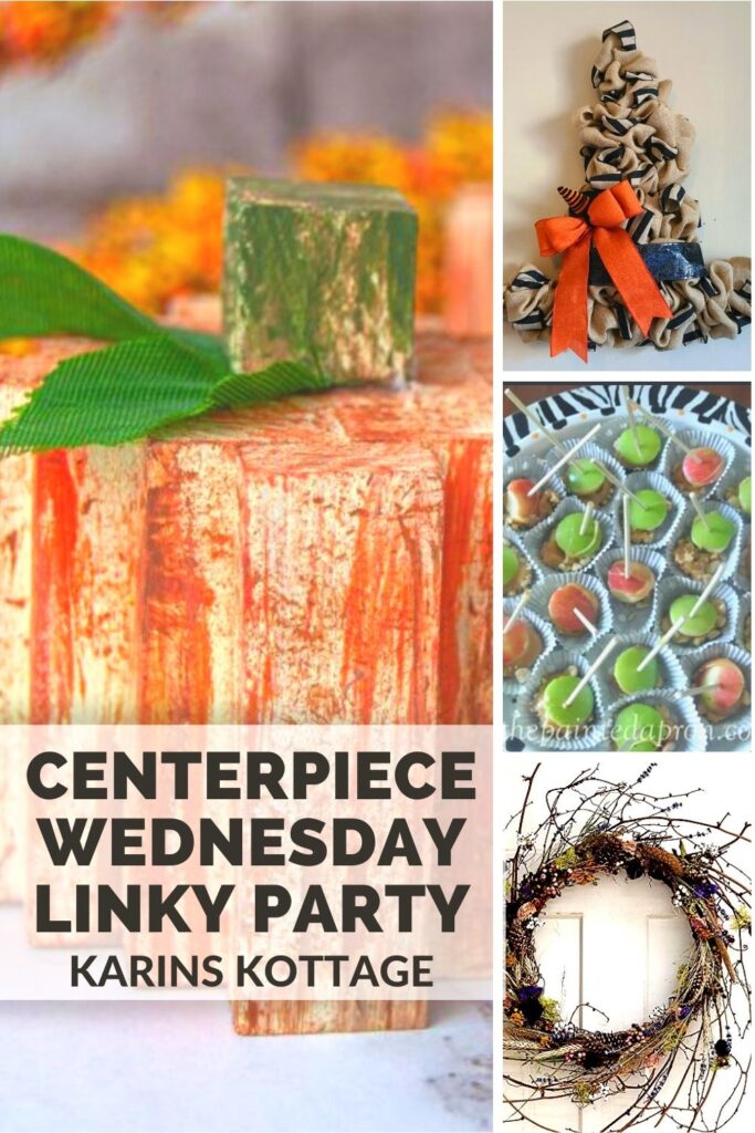 Karins Kottage autumn centerpiece wednesday linky party 