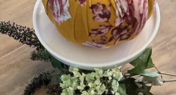 How to make the easiest fabric wrapped pumpkin
