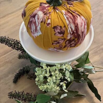 How to make the easiest fabric wrapped pumpkin