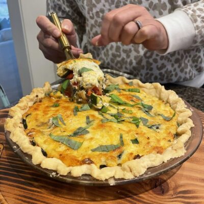 Easy Vegetable Cheese Pie Recipe with homemade crust