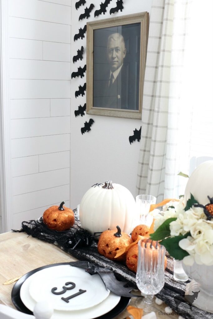 Last minute Halloween tablescape Karins Kottage Linky Party Fun Halloween Ideas