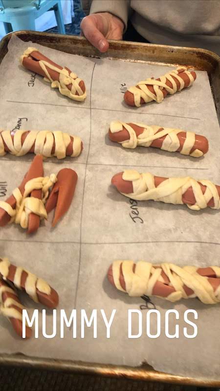 My Favorite Quick Halloween Dinner Recipes- Mummy Hot dogs Karins Kottage