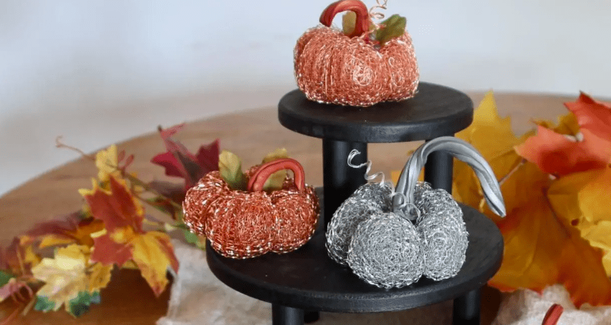 Mini metal pumpkins- Karins Kottage