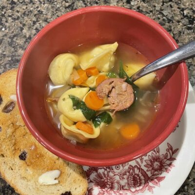 Easy Tortellini Kielbasa Spinach Soup Recipe