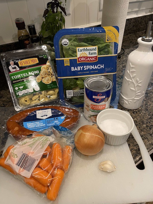 tortellini kielbasa spinach soup recipe- Karins Kottage