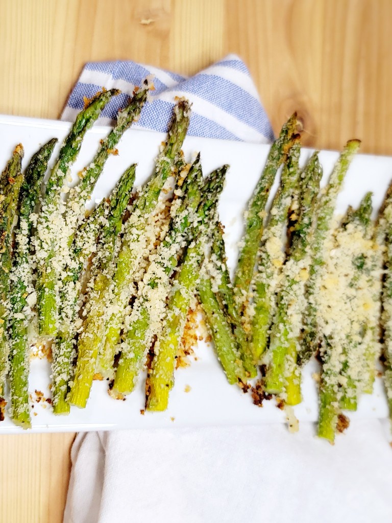 Baked asparagus fries Karins Kottage Linky Party #252