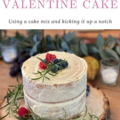 Simple little naked Valentine cake recipe