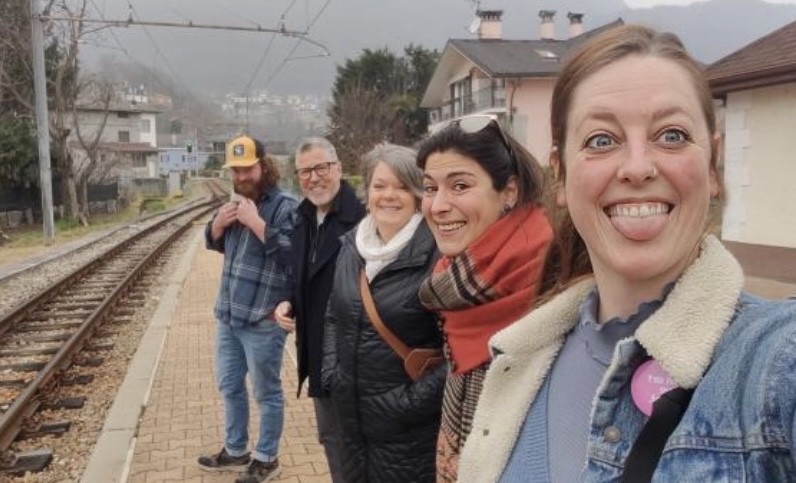 Train in  Santa Maria Maggiore near the Swiss border