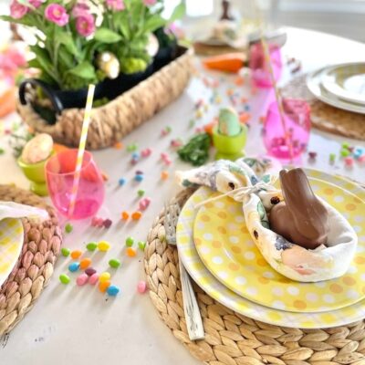Children's Easter Table in bright colors