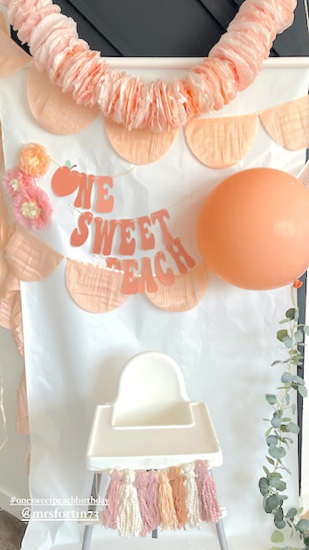 One Sweet peach birthday party