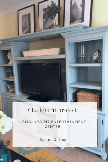 Do it yourself projects Chalk painting  entertainment center
