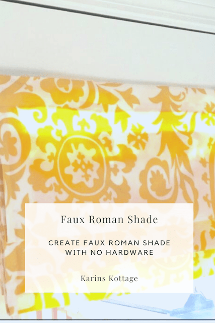 Faux roman shade with no hardware do it yourself project