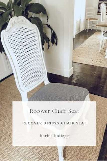 How to recover chair seat DIY