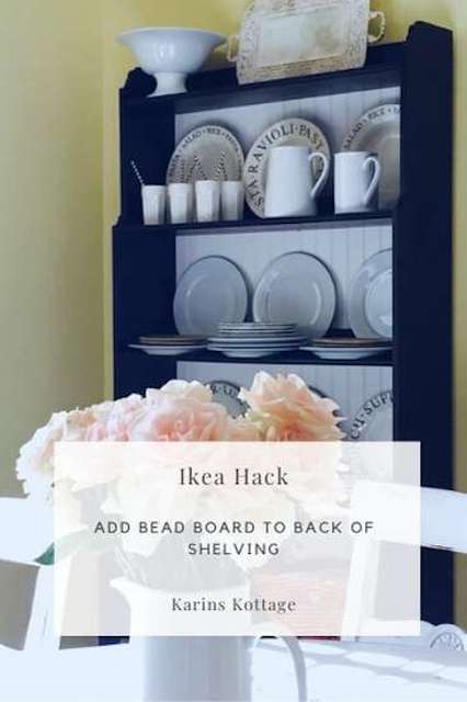 Ikea hack adding bead board to shelving Do it yourself project
