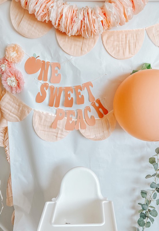 One sweet peach birthday party - Karins Kottage