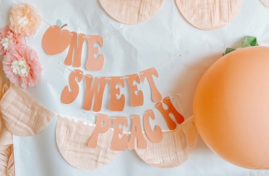 One sweet peach birthday party - Karins Kottage