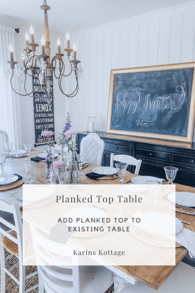 add a Planked top to existing table- Do it yourself project