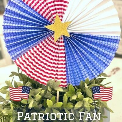 How to make patriotic paper pinwheel fan