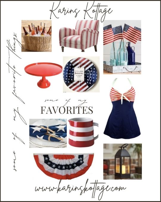 A few of my favorite Red white and blue things- Karins Kottage
