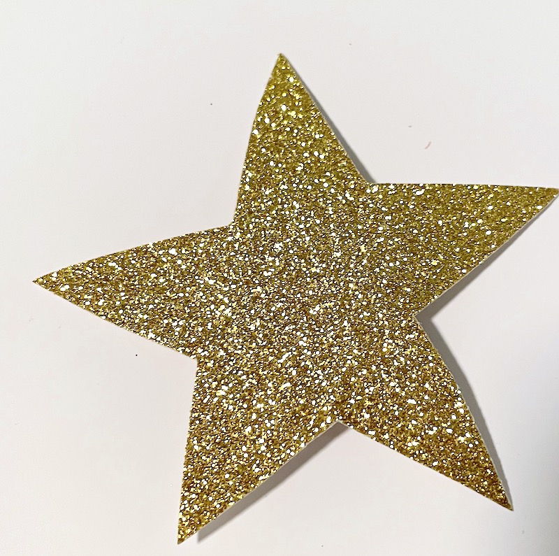 Gold glitter star