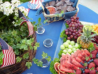 fruit platter for Memorial day table decoration
