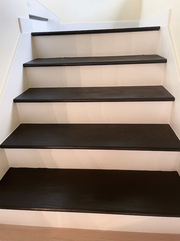 Painting stairs black and white