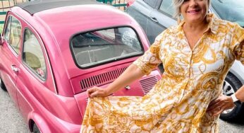Wearing my flowy maxi dress in Casoli Italy