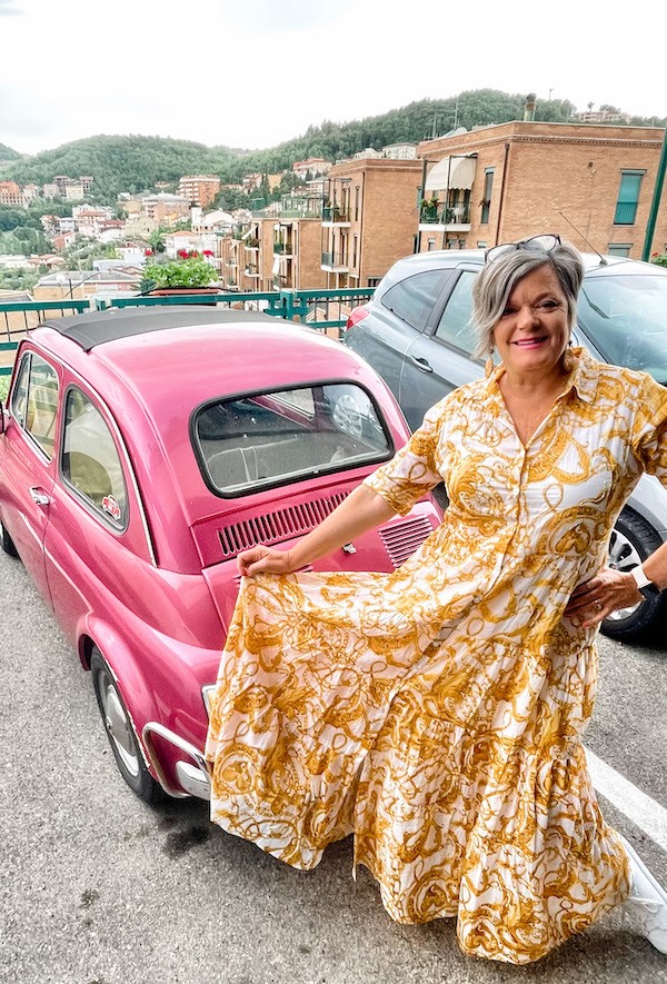 Flowy maxi dress in Italy 