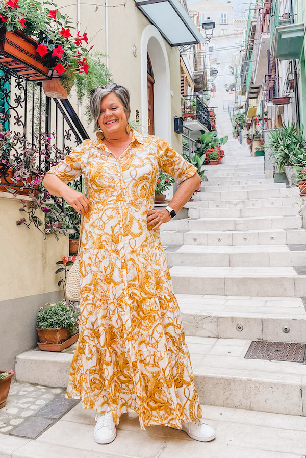 Yellow flowy sale maxi dress