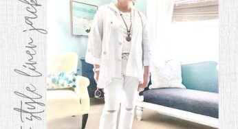 White on White Linen Jacket Outfit