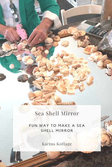 Sea shell mirror DIY