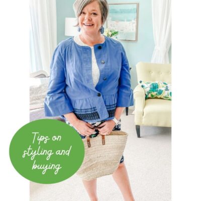 How to style blue peplum jacket and pencil skirt