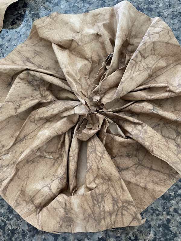How to make easy witch hat out of brown paper bag
