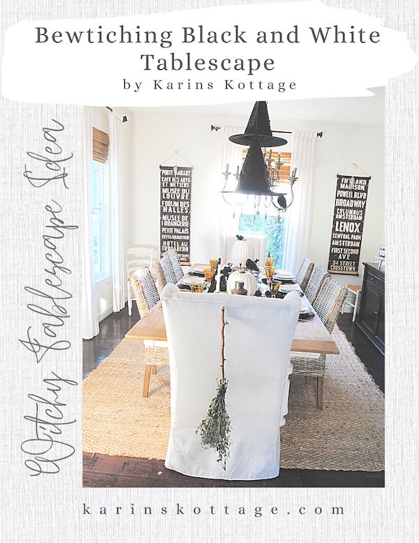Bewitching black and white tablescape