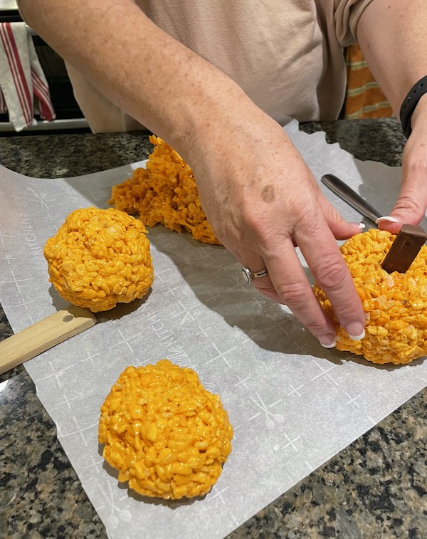 Chubby Halloween Rice Krispie Pumpkin Recipe