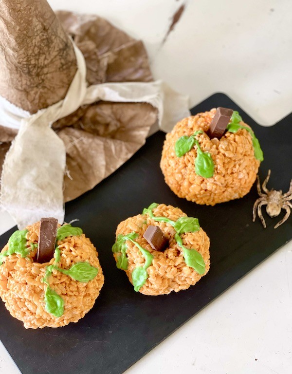 Chubby Halloween Rice Krispie Pumpkin Recipe