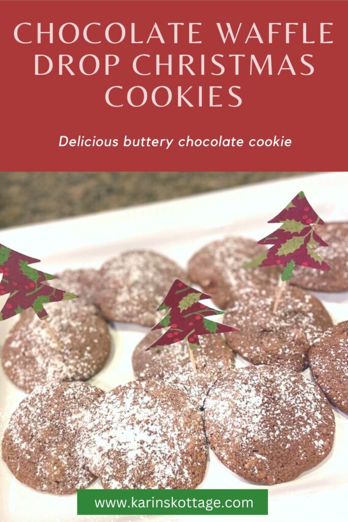 Chocolate waffle drop Christmas cookies- Karins Kottge