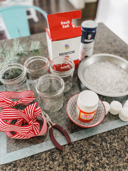 How to make snowy mason jar candle holder