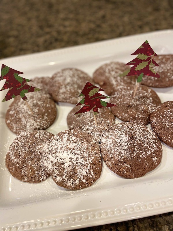 chocolate waffle drop Christmas cookies- Karins Kottage