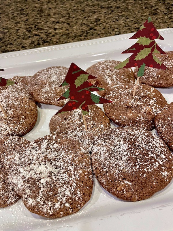 chocolate waffle drop Christmas cookies- Karins Kottage