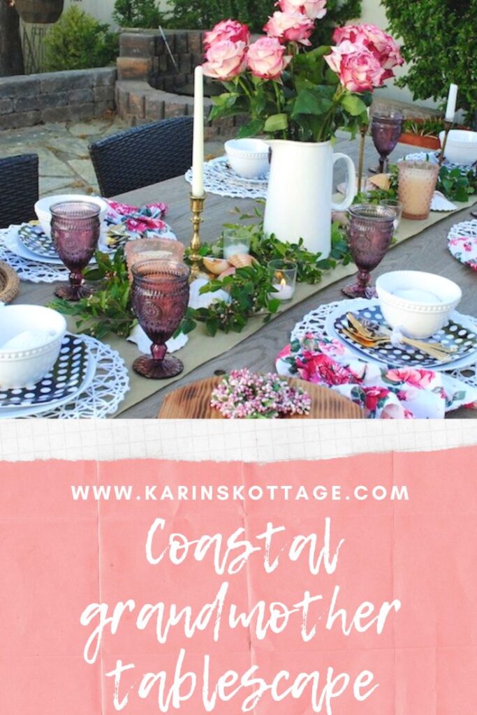 coastal grandmother tablescape