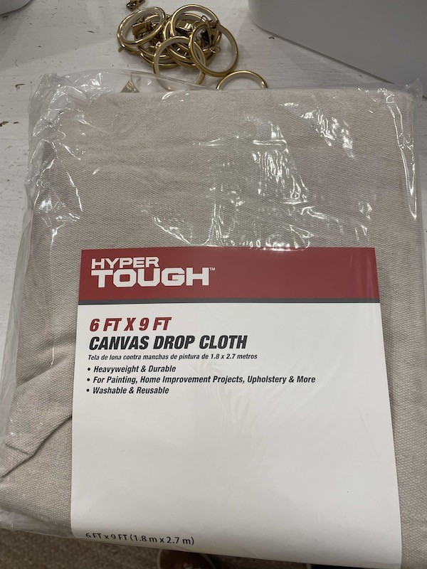 Canvas drop cloths from walmart  for DIY drop cloth curtains