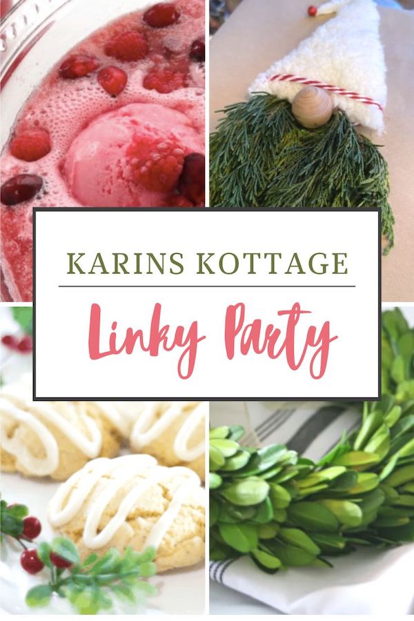 karins kottage linky party red and green