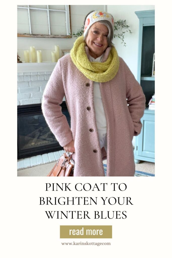 Pink coat to brighten your winter blues- Karins Kottage
