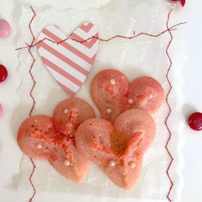 Valentine spritz cookies