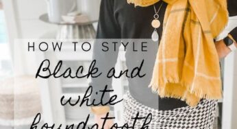 How to style houndstooth pencil skirt